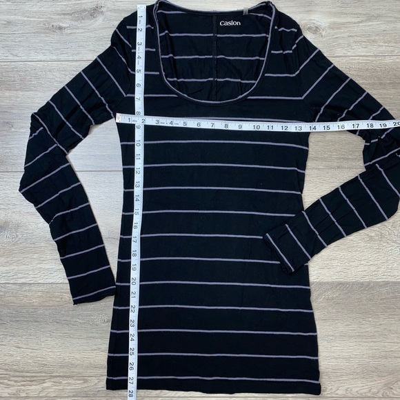 Caslon Modal Shirt Black Small | Extra Long Modal Shirt Size Small - Picture 7 of 11